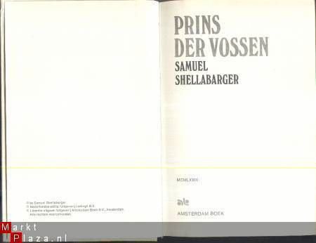 SAMUEL SHELLABARGER**PRINS DER VOSSEN**1973**AMSTERDAM BOEK - 5