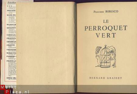 PRINCESSE BIBESCO**LE PERROQUET VERT*1950*COLLECTION POURPRE - 4