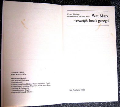 wat Marx werkelijk heeft gezegd,E. Fischer,2e dr,1983,nieuw - 3