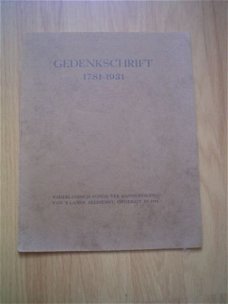 Gedenkschrift 1781-1931 (maritiem)