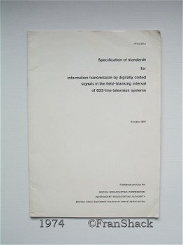 [1974] Specification of unified TV-standards (Teletekst), BBC - 1
