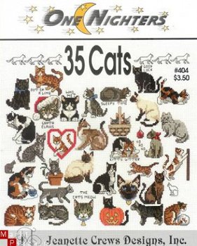 borduurpatroon L096 cats,35 cats - 1