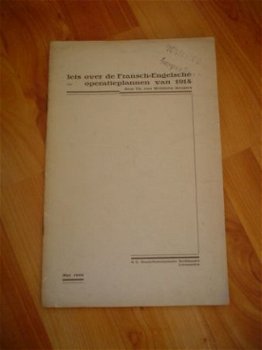 Iets over de Fransch-Engelsche operatieplannen van 1914 - 1