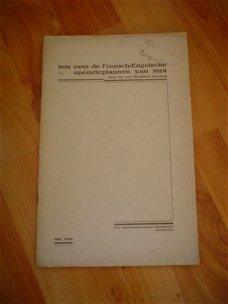 Iets over de Fransch-Engelsche operatieplannen van 1914