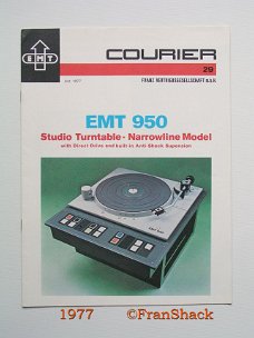 [1977] EMT 950 Studio Turntable-Narrow Model, EMT-Franz VG mbH.