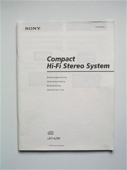 [1993] Gebruiksaanwijzing LBT-A290, Sony - 1