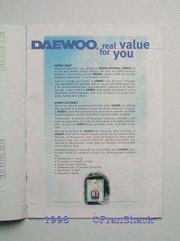 [1998] Folder TV en Video, Daewoo - 2