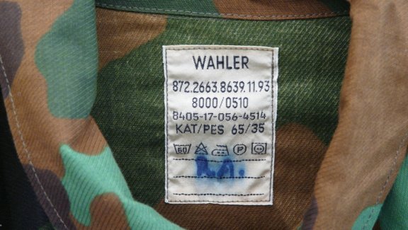 Jas, Gevechts, Uniform, M93, Tropen / Jungle Camouflage, KL, Maat: 8000/0510, 1993.(Nr.1) - 2