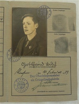 Deutsches Reich Kennkarte / ID Kaart Civiel, Man, 10 Februari 1939, te Viersen.(Nr.1) - 4