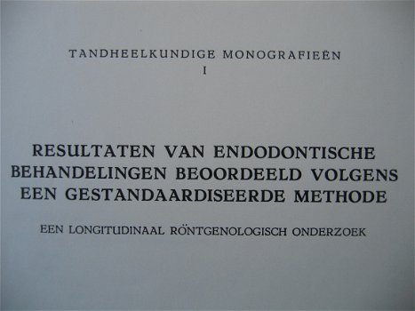 Tandheelkundige monografieen, dr. C.O.Eggink - 2