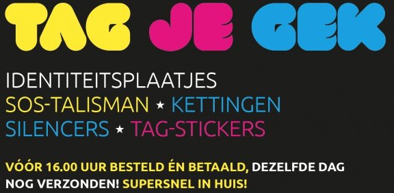 Identiteitsplaatje | Dog-Tag | Naamplaatje € 8,95 GET TAGGED - 8