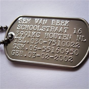 Identiteitsplaatje | Dog-Tag | Naamplaatje € 8,95 GET TAGGED - 3