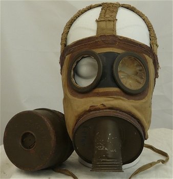 Gasmasker, Frans / Frankrijk, type: TC-38, Civiel, Maat: Normaal, jaren'30/'40.(Nr.3) - 0