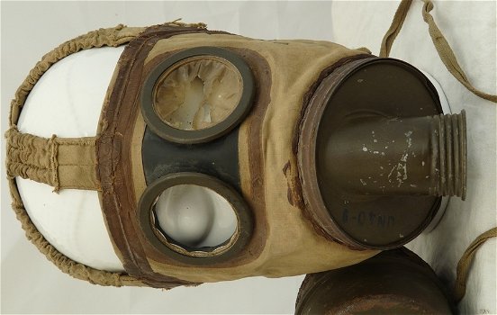 Gasmasker, Frans / Frankrijk, type: TC-38, Civiel, Maat: Normaal, jaren'30/'40.(Nr.3) - 1