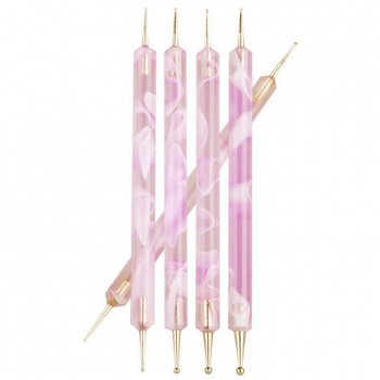 Dotting Tools Spot Swirl Pink set van 5 - 1