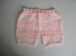 Roze gebreide korte broek maat 80/86 nieuw - 2 - Thumbnail