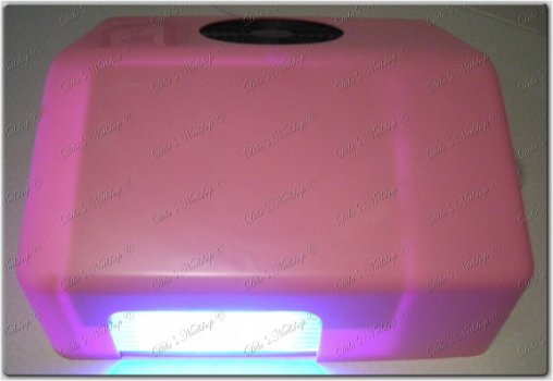 Nagel Stofafzuiger met ingebouwde UV lamp in de kleur Roze Ruimtebesparend - 5