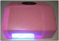 Nagel Stofafzuiger met ingebouwde UV lamp in de kleur Roze Ruimtebesparend - 5 - Thumbnail