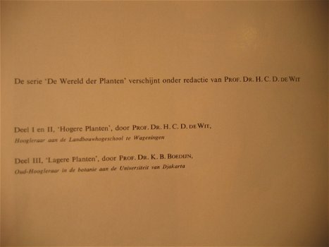 De wereld der planten, Prof. Dr. H.C.D. De Wit. - 3