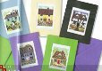 borduurpatroon 4809 spring cottages,5 cards - 1 - Thumbnail