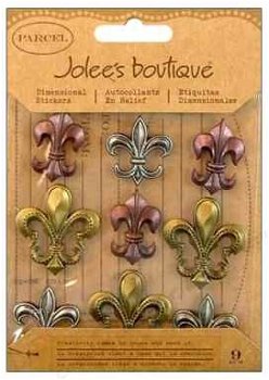 SALE NIEUW Jolee's Boutique Dimensional Stickers Parcel Fleur De Lis Repeat - 1