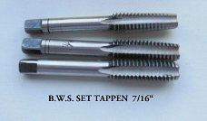 Set van 3 stuks handtappen BSW 1/8"x 40