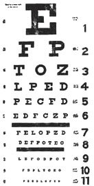 SALE TIM HOLTZ GROTE cling stempel Oddities Eye Chart - 1