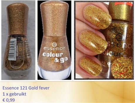 Diverse nagellakjes en topcoats in goud tinten - 1