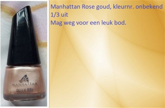 Diverse nagellakjes en topcoats in goud tinten - 4