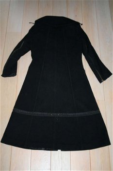 Prachtige zwarte mantel Damo - maat 40 - 3
