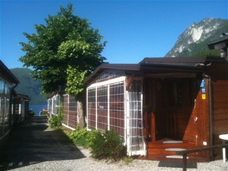 Chalets te huur Porlezza Italië kindvriendelijk camping aan het meer van Lugano. Noord Italië. - 1