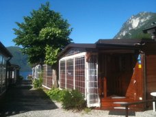 Chalets te huur Porlezza Italië kindvriendelijk camping aan het meer van Lugano. Noord Italië.