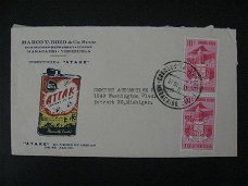 Oude envelop Venezuela, gebruikt 1953..