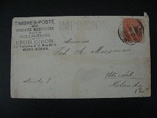 Oude envelop Mexico, gebruikt 1899..