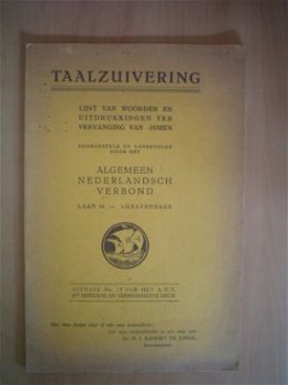 Taalzuivering door het Algemeen Nederlandsch Verbond 1927 - 1