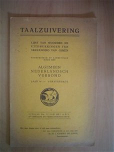 Taalzuivering door het Algemeen Nederlandsch Verbond 1927