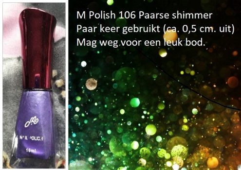 Diverse nagellakjes en topcoats in paars tinten - 1