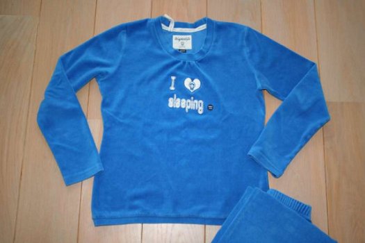 Blauwe pyjama Nightlife by Eskimp - maat 164 - zéér mooie staat! - 1
