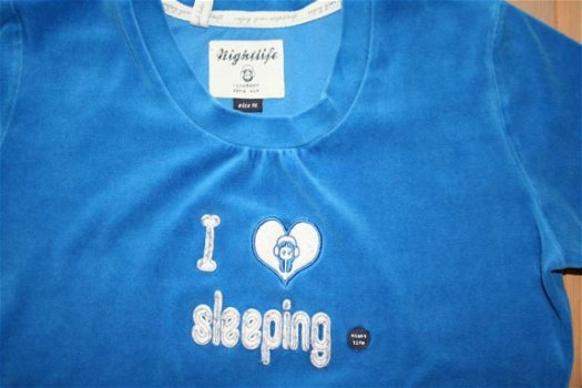 Blauwe pyjama Nightlife by Eskimp - maat 164 - zéér mooie staat! - 3