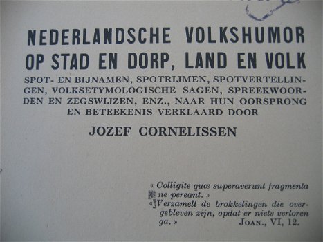 Nederlandsche volkshumor op stad en dorp, land en volk, deel 5 door Jozef Cornelissen - 3