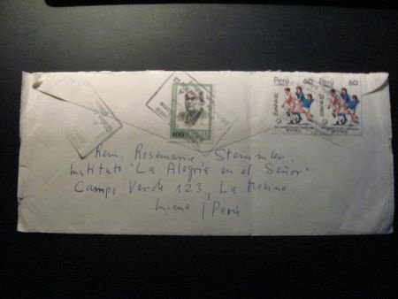 Oude brief Peru, gebruikt 1982... - 2
