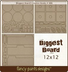 SALE NIEUW Biggest Board Creative BooksChipboard 3 vel 12x12" van Fancy Pants Designs