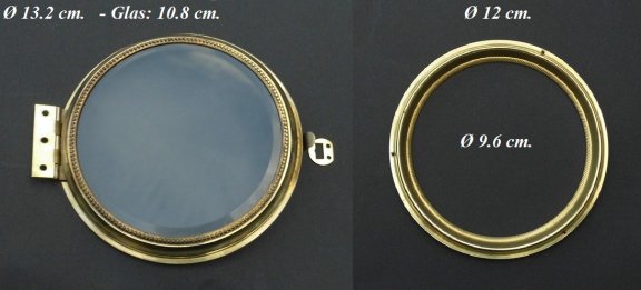 Tafelklok deur + ring = geslepen vlak glas = 35058 - 0