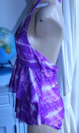 Badpak (vintage) met laagjes en strass steentjes - Afbeelding 4