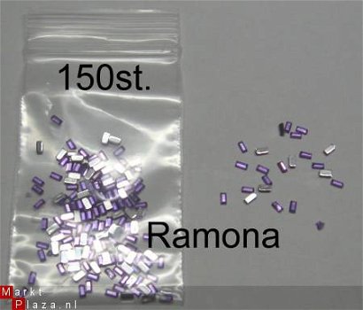 150 Vorm NAIL ART PAARS Rhinestones Strass Steentjes PURPLE - 1