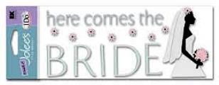 SALE NIEUW Jolee's Boutique Title Wave Sticker Here Comes The Bride - 1