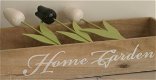 Houten kistje met tekst aan beide zijden (Home Garden) - 2 - Thumbnail