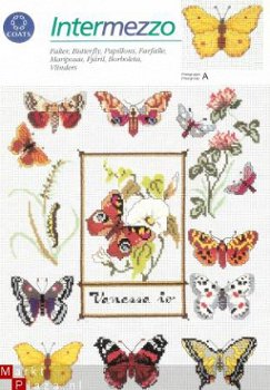 borduurpatroon L105 intermezzo vlinders - 1