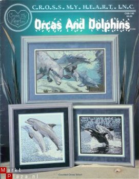 borduurpatroon L106 orcas and dolphins - 1