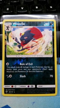 Weavile 86/147 (reverse) sm burning shadows - 1